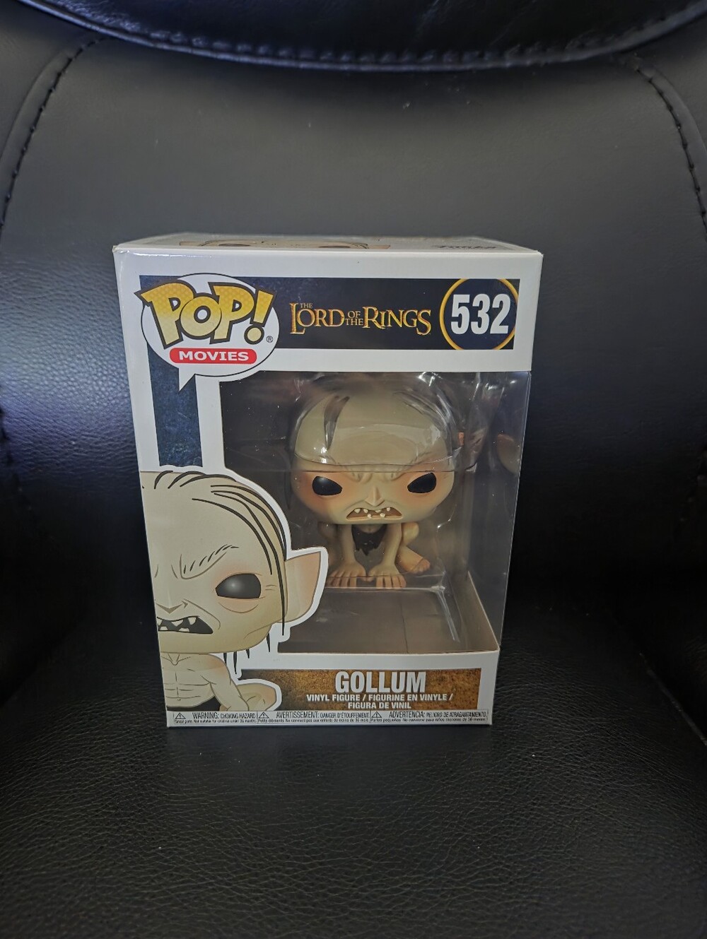 Funko Pop! Movies figure features Gollum from The Lord of the Rings #532